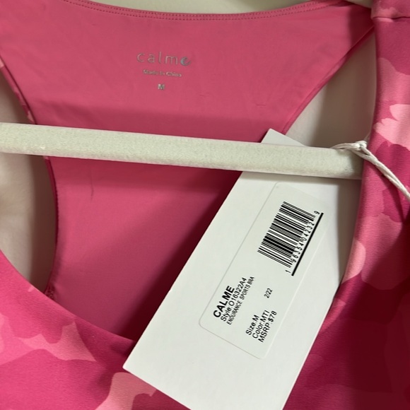 NWT Johnny Was calme pink floral sports bra size medium - Picture 2 of 3